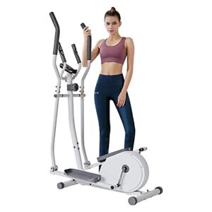 Adjustable Eliptical Exercise Machine for Home Gym w/LCD Monitor 250lbs Max Weight and 90 Degrees Amplitude Workout Air Walkers,Fitness Equitment for Strength Training