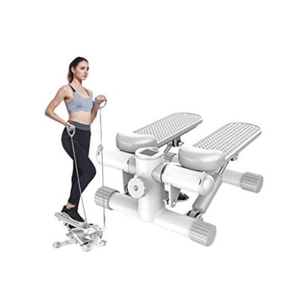 WYKDL Electric Elliptical Machine Trainer Desk Elliptical with Built in Display Monitor Quiet & Compact Home Stepper with Pull Rope LED Smart Screen Wear-Resistant Foot Massage Board Lose