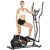 ANCHEER EB-530 Elliptical Trainer, Magnetic Eliptical Exercise Machine with 3D Virtual APP Control & 10 Level Magnetic Resistance, Max User Weight 390lbs (Gray)