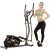 ANCHEER Magnetic Elliptical Machine, Quiet & Smooth, Elliptical Cross Trainer Machine with 10 Levels Resistance and 35lb Flywheel, Best Exercise Machine Trainer for Home Gym Office Workout