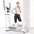 BZLLW Elliptical Machine,Gym Machine Home Fitness Equipment with Non Slip Feet Magnetic Ellipse Trainer with 8 Levels of Resistance,White