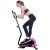 GUONING-L Workout Elliptical Trainer Bicycle Aerobic Training Elliptical Portable Upright Fitness Exercise Elliptical Trainer is Very Suitable for Families Ideal Cardio Trainer (Color : Pink, Size :