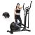 LOYO SNODE Elliptical Machine 3PC Crank Design, Low Impact Magnetic Elliptical Machine for Home Use with LCD Monitor and Pad Holder,
