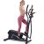Merax Elliptical Trainer Machine with 8 Level Resistance, LCD Monitor and Pulse Grips, Quiet Elliptical Exercise Machine for Home Use (Black)
