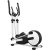YHM Elliptical Trainers, Adjustable Handle, Adjustable Step Width, Thin Waist, Slim Arms, Raise Hips, Leg Shaping, Hand Holding Heart Rate Test (Color : Black and White)